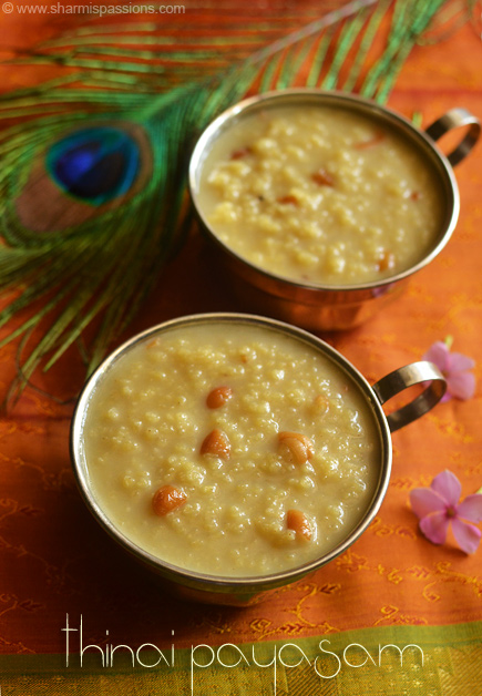 Thinai Payasam | Millet Payasam- Sharmis Passions