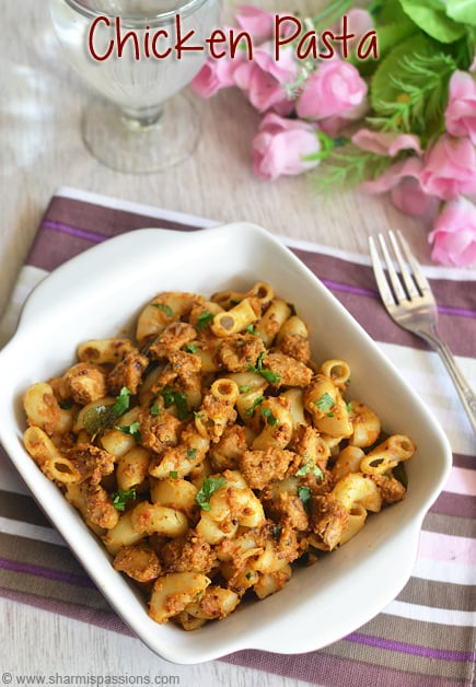 Chicken Masala Pasta Recipe