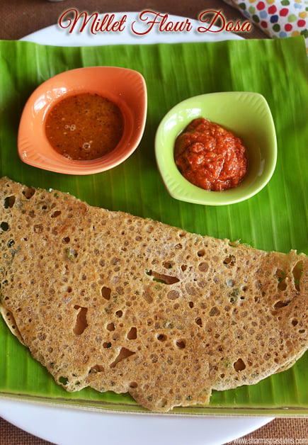 Instant Millet Flour Dosa Recipe