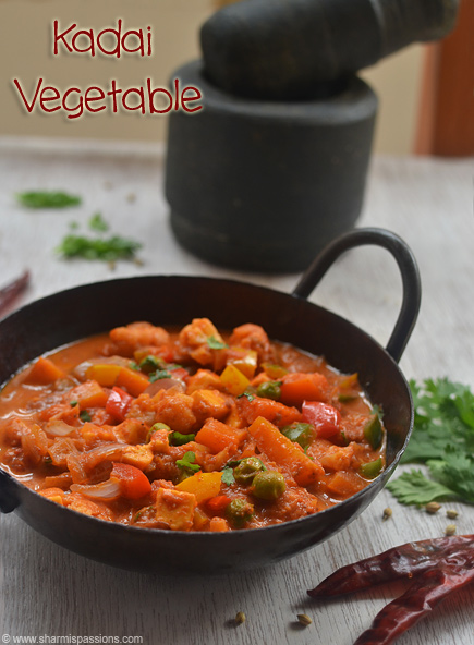 Veg Kadai Recipe  Kadai Vegetable Sabzi - VegeCravings