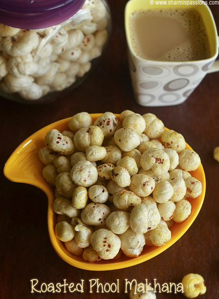 Roasted Phool Makhana Recipe Lotus Seed Fox Nut Snack Sharmis