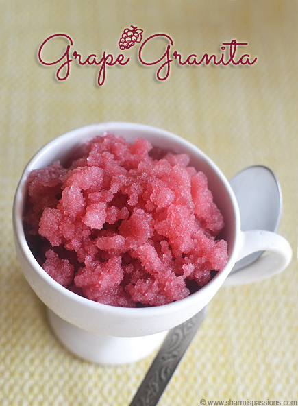 Grapes Granita Recipe - Sharmis Passions