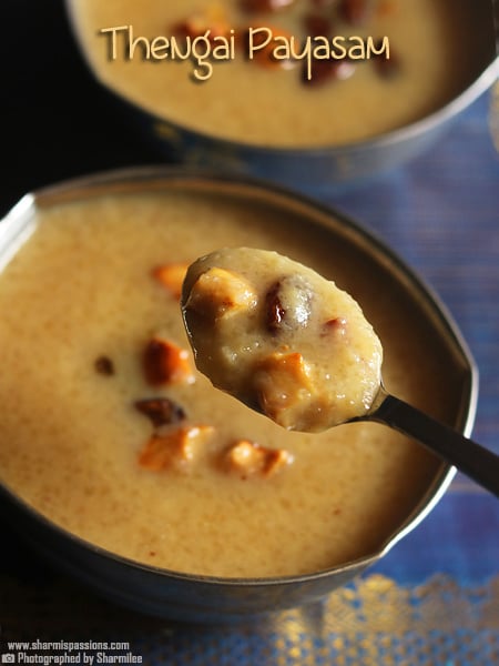 Arisi Thengai Payasam Recipe