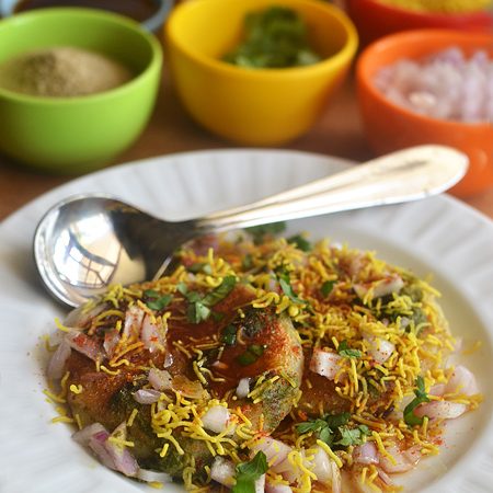 Aloo Tikki Chaat Recipe - Sharmis Passions