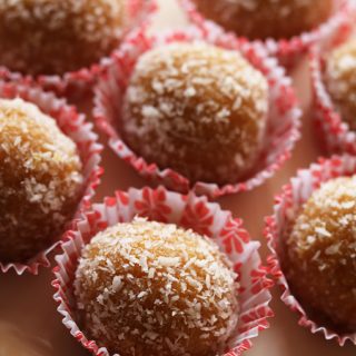 Khoya Coconut Ladoo Recipe - Sharmis Passions