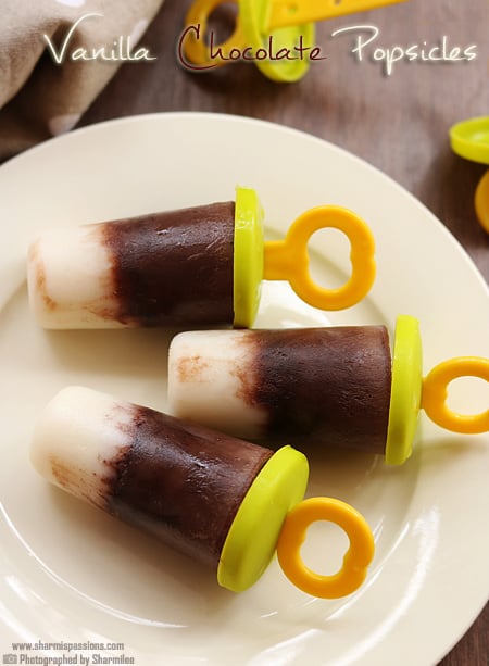 Vanilla Chocolate Popsicles