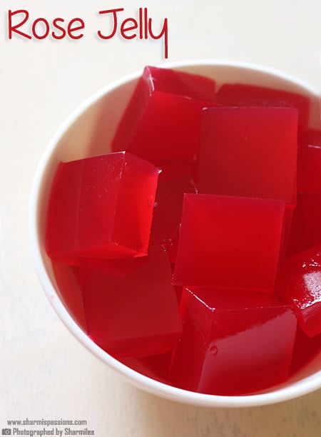 Jelly Recipe  Rose Jelly Recipe - Sharmis Passions