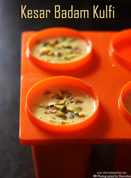 Kesar Badam Kulfi Recipe - Sharmis Passions