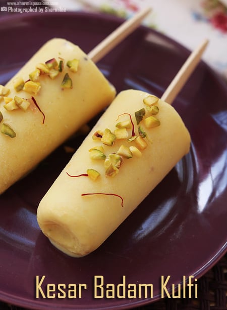 Kesar Badam Kulfi Recipe - Sharmis Passions