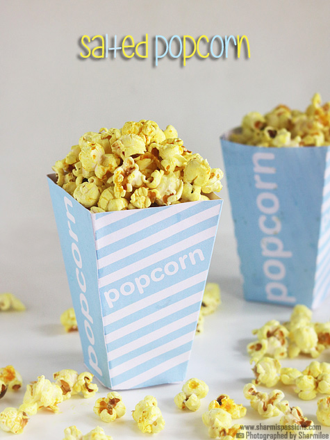 Salted Popcorn Recipe - Sharmis Passions