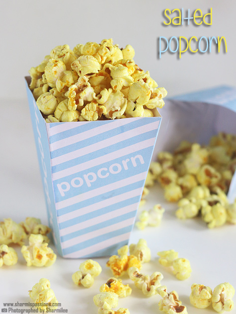 Salted Popcorn Recipe - Sharmis Passions