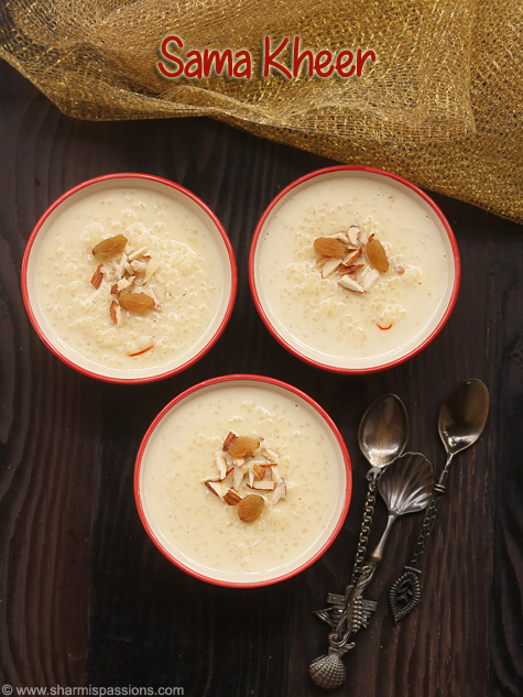 Samvat rice kheer recipe, Sama chawal kheer recipe