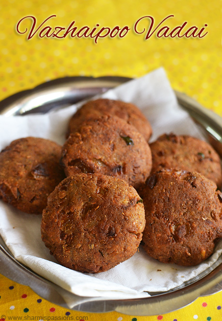 Vazhaipoo Vadai Recipe