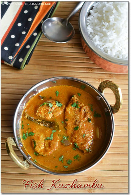 Fish Curry Recipe | Meen Kuzhambu Recipe - Sharmis Passions