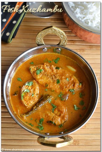 Fish Curry Recipe | Meen Kuzhambu Recipe - Sharmis Passions