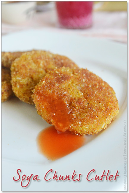 Soya Chunks Cutlet Recipe - Sharmis Passions