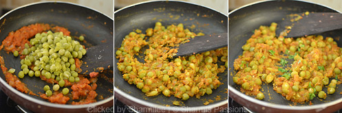 dry green peas masala
