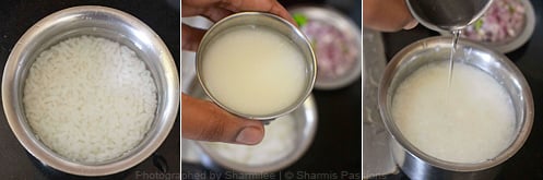 Pazhaya Satham Recipe - Step1