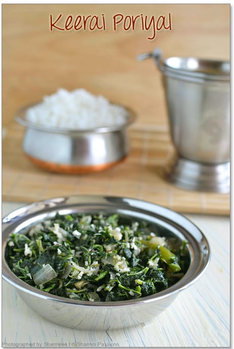 Keerai Poriyal (Greens Stir Fry) Recipe