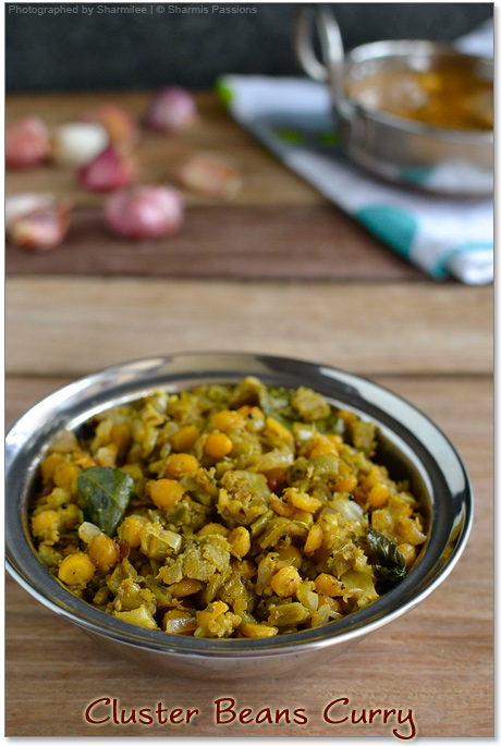 Kothavarangai Poriyal Recipe | Cluster Beans Stir Fry - Sharmis Passions