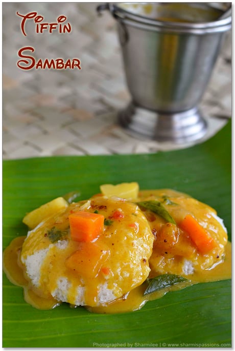 tiffin sambar served with idli