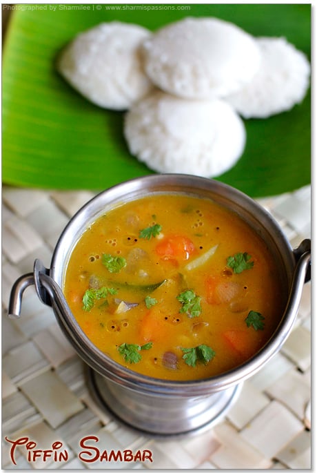 tiffin sambar served with idli