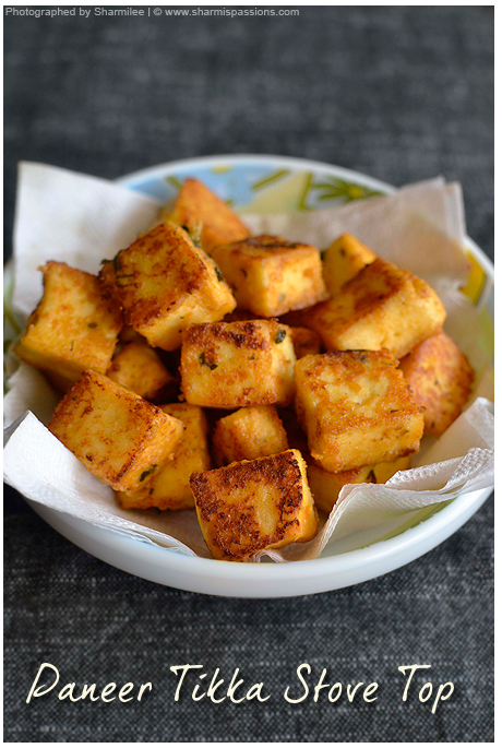 paneer tikka made in pan