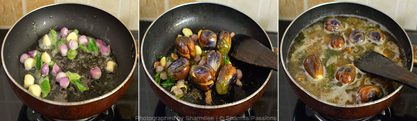 Ennai Kathirikai Kulambu   Brinjal Kulambu Recipe  Sharmis Passions - 15