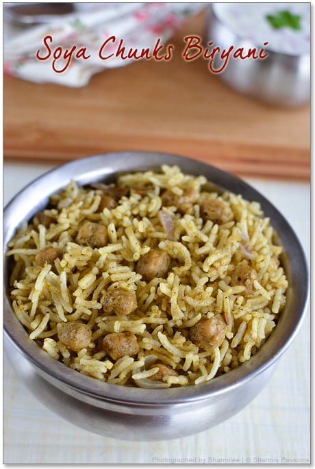 Soya Chunks Biryani Recipe