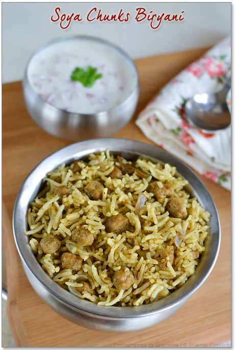 Soya Chunks Biryani Recipe