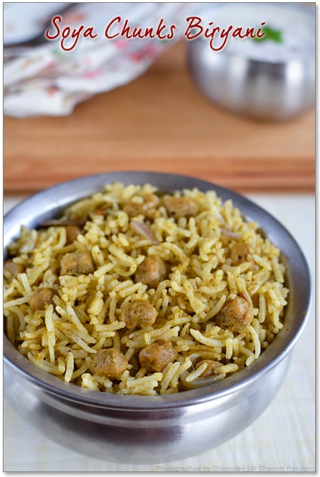 Soya Chunks Biryani Recipe