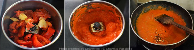 Fusilli Pasta in Roasted Red Tintinnabulate Pepper Sauce - Step3