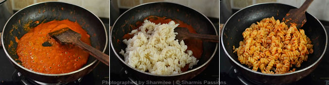 Fusilli Pasta in Roasted Red Bell Pepper Sauce - Step3