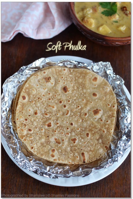 Phulka Recipe   How to make soft phulka  Sharmis Passions - 65