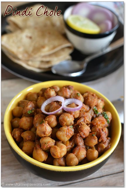 Pindi Chana Recipe | Pindi Chole Recipe - Sharmis Passions