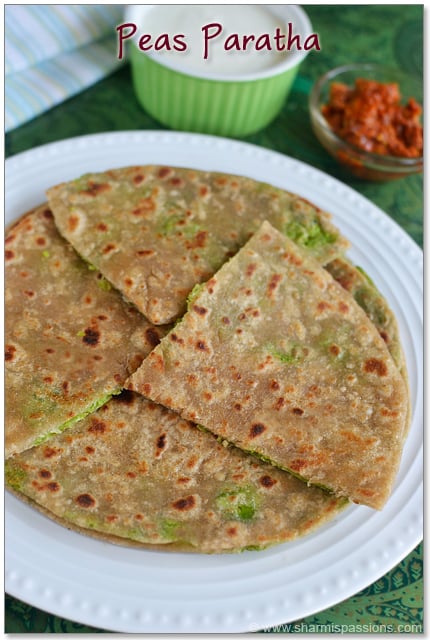 Peas Paratha Recipe