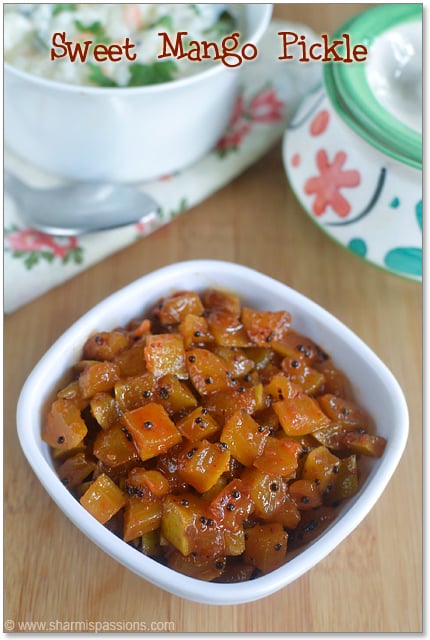 Instant Sweet Mango Pickle Recipe