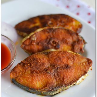 Fish Fry Recipe | Meen Varuval Recipe - Sharmis Passions