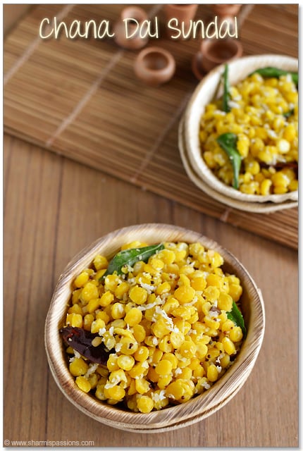 Kadalai Paruppu Sundal Recipe | Chana Dal Sundal - Sharmis Passions