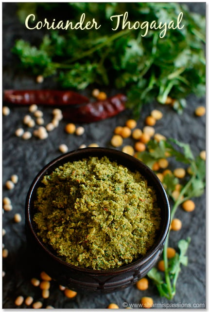 Coriander Thogayal Recipee