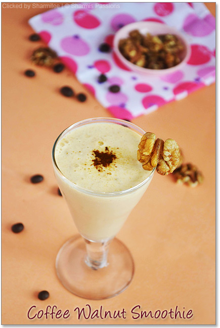 Coffee Walnut Smoothie - Sharmis Passions