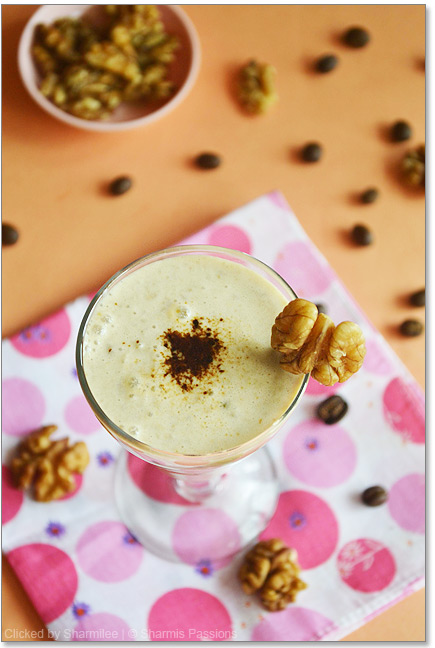 Coffee Walnut Smoothie - Sharmis Passions