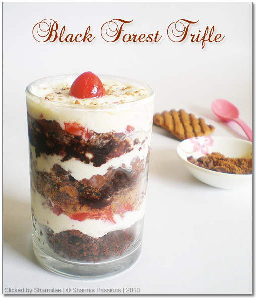 black forest trifle with jelly