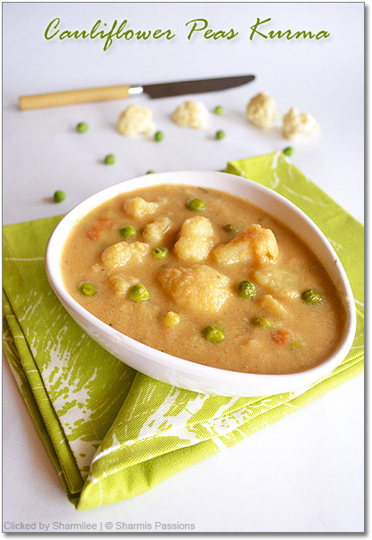 Cauliflower Peas Kurma Recipe