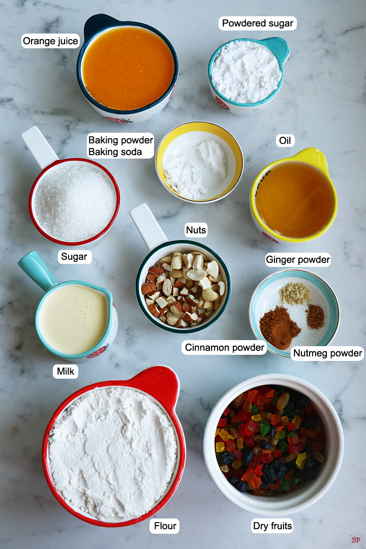 eggless fruit cake ingredients