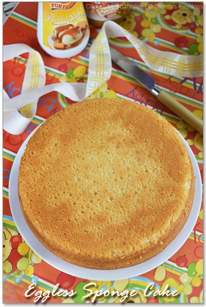 eggless vanilla sponge cake