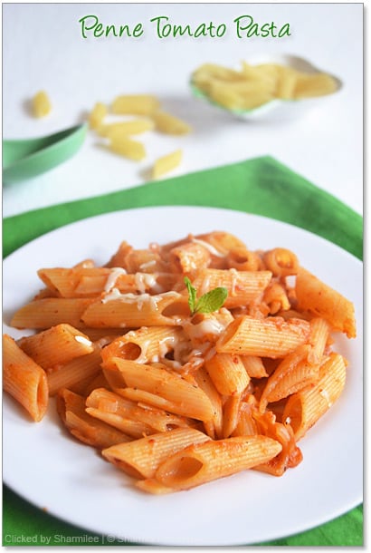 Tomato Pasta | Penne Pasta Recipes - Sharmis Passions