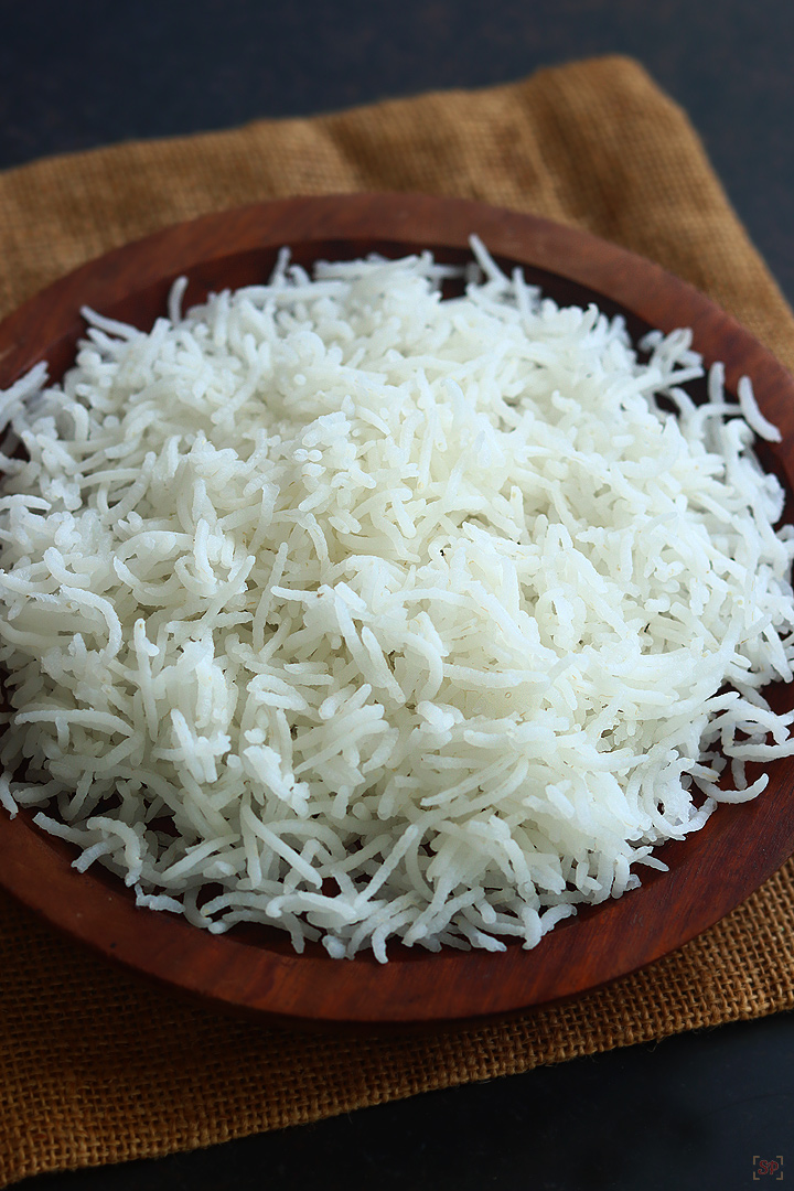 basmati rice in a plate