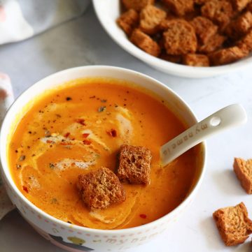 Carrot Tomato Soup Recipe - Sharmis Passions