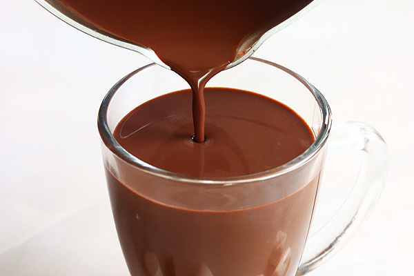 pour hot chocolate